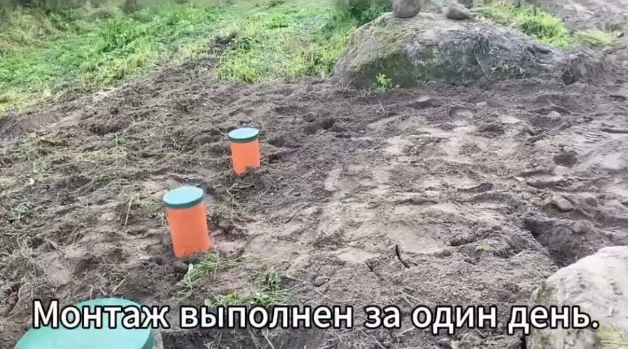 фото монтажа септика из поста автора @septikgrodno Монтаж септика Чистовод-3-Шар, с организацией стока из дренажных тоннелей. Работы произведены за 1 день. 