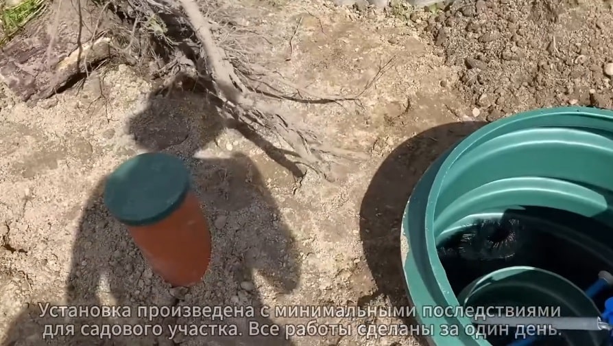 фото монтажа септика из поста автора @septikgrodno Монтаж септика Чистовод-3-Шар, с организацией стока из дренажных тоннелей. Работы произведены за 1 день. 