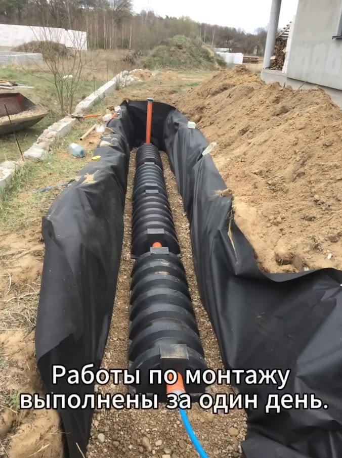 фото монтажа септика из поста автора @septikgrodno Станция биологической очистки «Чистовод ЭКО» актуальна в условиях глинистых почв и высоком уровне грунтовых вод.